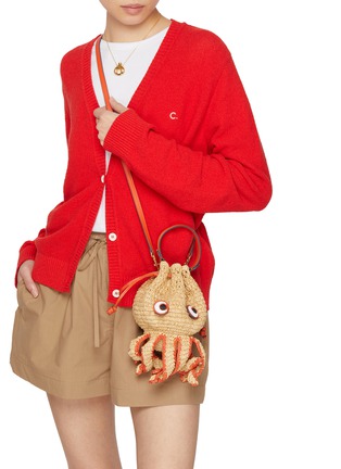 Figure View - Click To Enlarge - ANYA HINDMARCH - Octopus Raffia Eco Leather Crossbody Bag