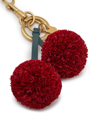Detail View - Click To Enlarge - ANYA HINDMARCH - Cherries Raffia Leather Charm