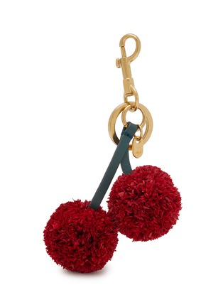 Main View - Click To Enlarge - ANYA HINDMARCH - Cherries Raffia Leather Charm