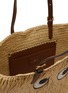 Detail View - Click To Enlarge - ANYA HINDMARCH - Shag Eyes Raffia Leather E/W Tote