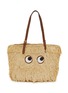 Main View - Click To Enlarge - ANYA HINDMARCH - Shag Eyes Raffia Leather E/W Tote