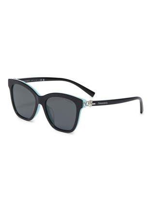 Main View - Click To Enlarge - TIFFANY - Metal Acetate Square Sunglasses