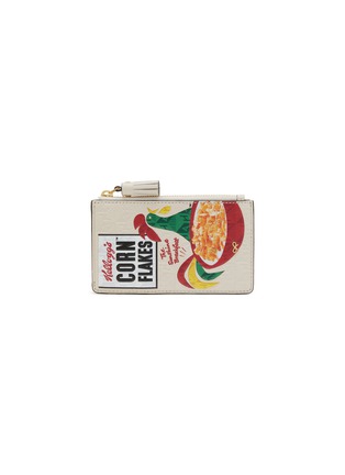Main View - Click To Enlarge - ANYA HINDMARCH - Cornflakes Leather Zip Card Case