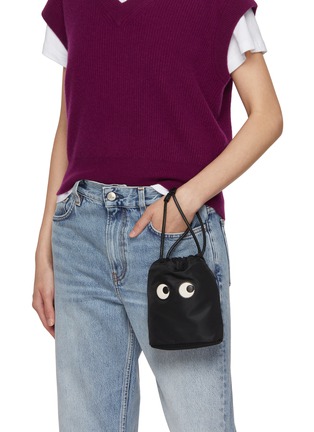 Figure View - Click To Enlarge - ANYA HINDMARCH - Eyes Drawstring Nylon Pouch