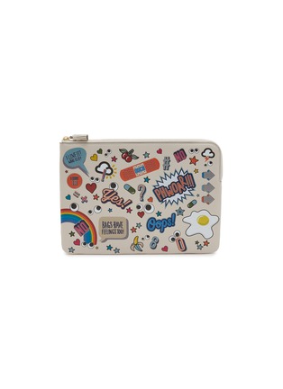 Main View - Click To Enlarge - ANYA HINDMARCH - All Over Stickers Leather Laptop Case