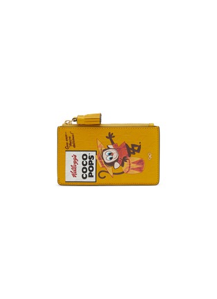 Main View - Click To Enlarge - ANYA HINDMARCH - Coco Pops Leather Zip Card Case