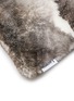 Detail View - Click To Enlarge - LAGOM - Rabbit Fur Cushion — Natural Grey