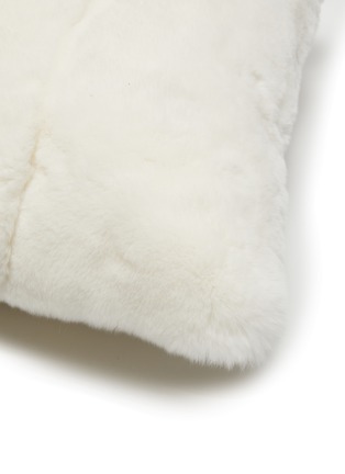 Detail View - Click To Enlarge - LAGOM - Rabbit Fur Cushion — White