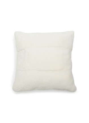 Main View - Click To Enlarge - LAGOM - Rabbit Fur Cushion — White
