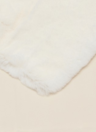 Detail View - Click To Enlarge - LAGOM - Rabbit Fur Throw Blanket — White