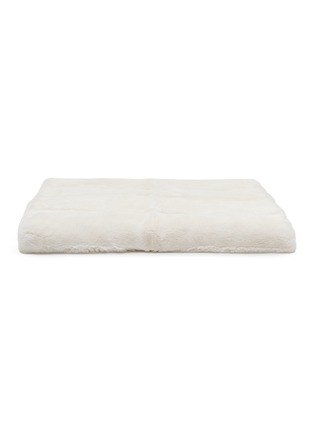 Main View - Click To Enlarge - LAGOM - Rabbit Fur Throw Blanket — White