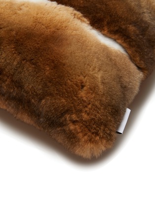 Detail View - Click To Enlarge - LAGOM - Rabbit Fur Cushion — Natural Brown