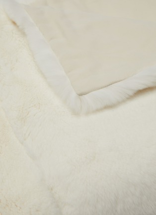 Detail View - Click To Enlarge - LAGOM - Rabbit Fur Throw Blanket — Natural White