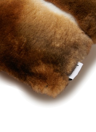 Detail View - Click To Enlarge - LAGOM - Rabbit Fur Cushion — Natural Brown