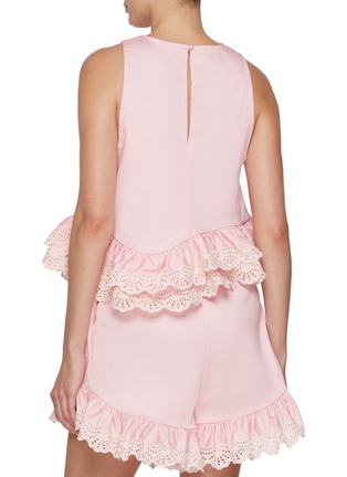 Back View - Click To Enlarge - KIKA VARGAS - Li Cotton Blend Ruffle Top