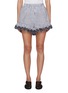 Main View - Click To Enlarge - KIKA VARGAS - Frida Striped Lace Trim Shorts