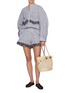 Figure View - Click To Enlarge - KIKA VARGAS - Frida Striped Lace Trim Shorts