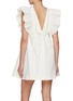 Back View - Click To Enlarge - KIKA VARGAS - Francine Ruffle V-Neck Mini Dress