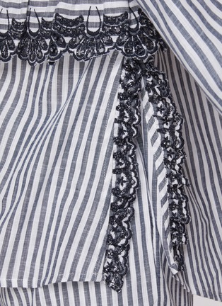  - KIKA VARGAS - Momoyo Striped Lace Cotton Blend Shirt