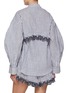 Back View - Click To Enlarge - KIKA VARGAS - Momoyo Striped Lace Cotton Blend Shirt