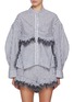 Main View - Click To Enlarge - KIKA VARGAS - Momoyo Striped Lace Cotton Blend Shirt