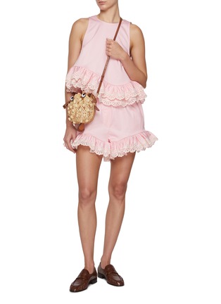 Figure View - Click To Enlarge - KIKA VARGAS - Frida Elasticated Ruffle Shorts