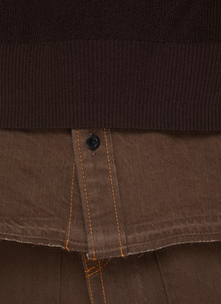  - SACAI - Hybrid Knit Denim Top