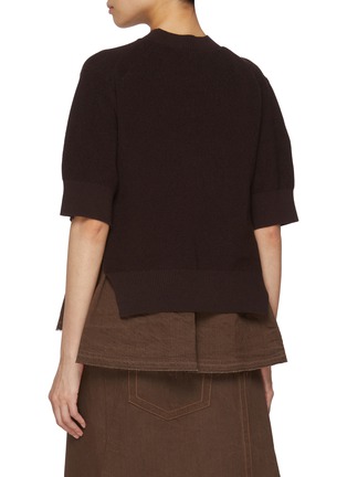 Back View - Click To Enlarge - SACAI - Hybrid Knit Denim Top
