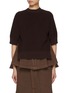 Main View - Click To Enlarge - SACAI - Hybrid Knit Denim Top