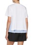 Back View - Click To Enlarge - SACAI - Hybrid Striped Cotton Poplin T-Shirt