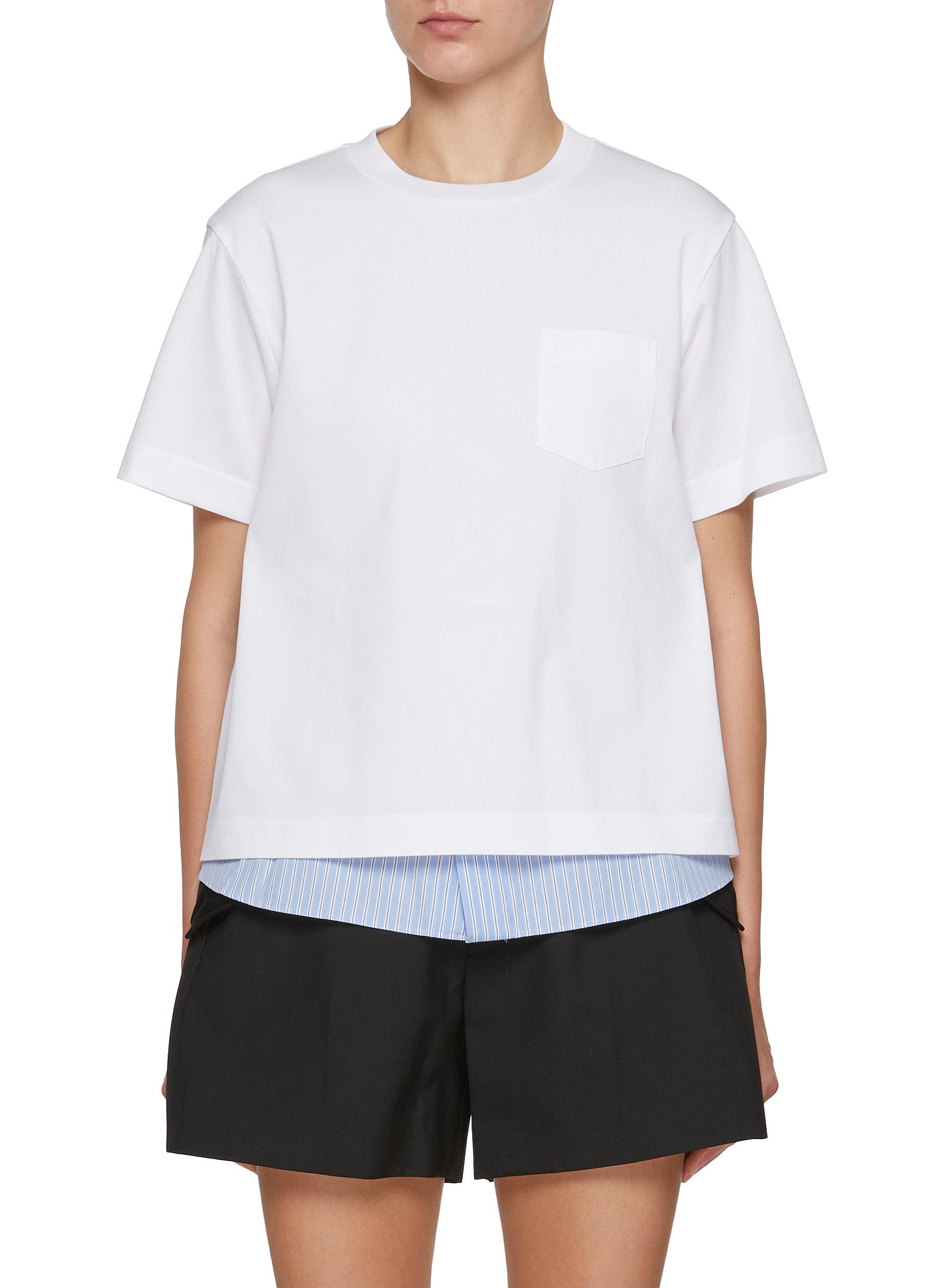 【sacai】Hybrid Cotton T-Shirt sacai Hybrid T-Shirt | eBay