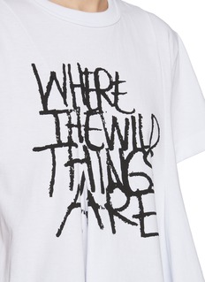 【sacai】Where The Wild Things Are FauxLeather T-Shirt Dress SACAI | Where The Wild Things Are Faux Leather T-Shirt Dress