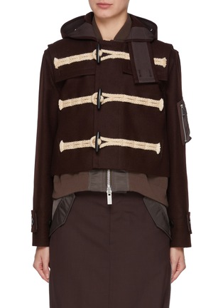 Main View - Click To Enlarge - SACAI - Toggle Front Wool Blouson Jacket