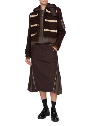 Figure View - Click To Enlarge - SACAI - Toggle Front Wool Blouson Jacket