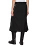 Back View - Click To Enlarge - SACAI - Hybrid Suiting Midi Skirt