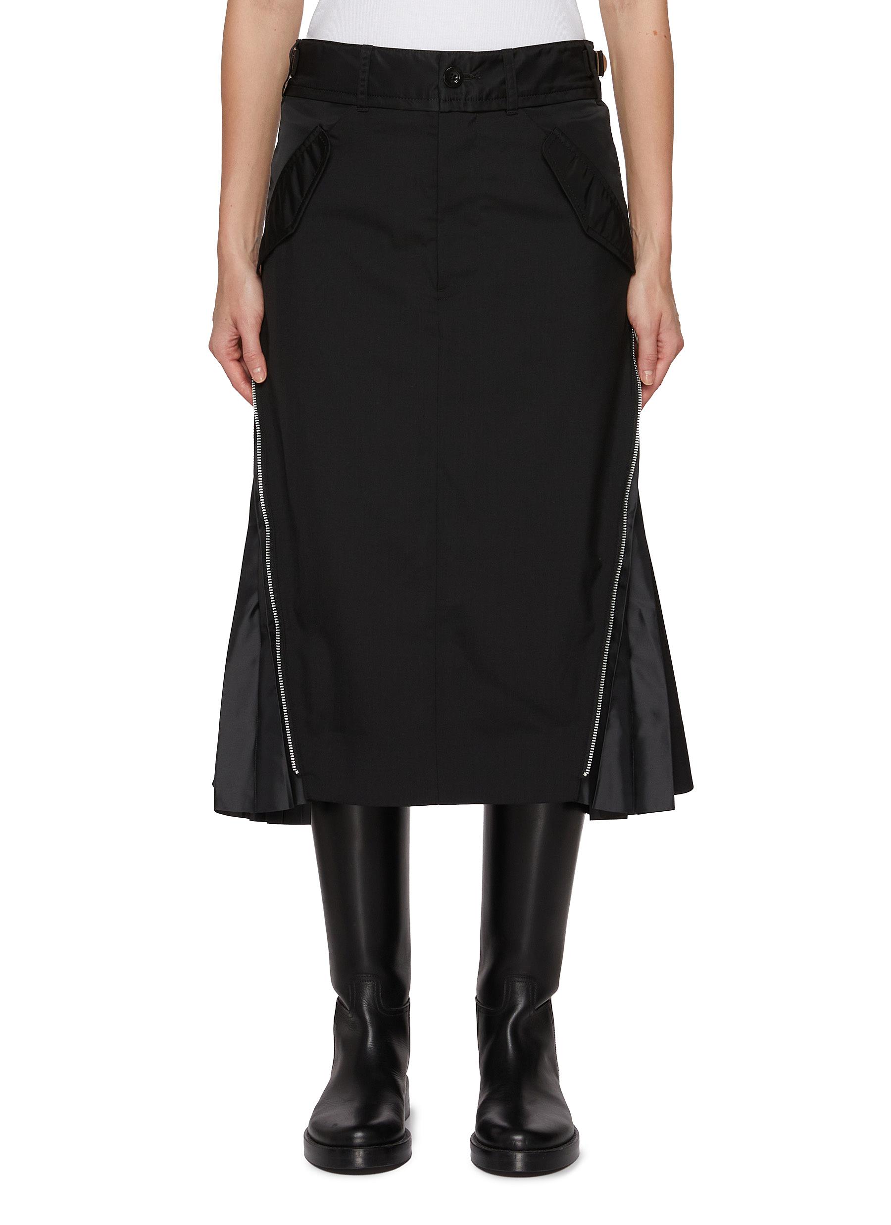 ワンピース SACAI Women Mid Skirts 2507912 001 BLACK SACAI | Hybrid Suiting Midi Skirt | Women | Lane Crawford
