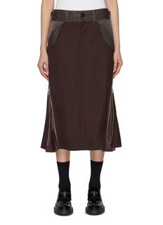 【sacai】Hybrid Suiting Midi Skirt SACAI | Hybrid Suiting Midi Skirt | Women | Lane Crawford