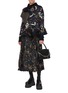 Figure View - Click To Enlarge - SACAI - Floral Jacquard Draped Wool Knit Top