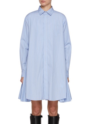 Main View - Click To Enlarge - SACAI - Striped Cotton Poplin Dress