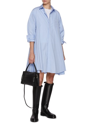 Figure View - Click To Enlarge - SACAI - Striped Cotton Poplin Dress