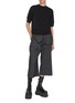 Figure View - Click To Enlarge - SACAI - Hybrid Glen Check Wool Knit Top