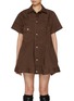 Main View - Click To Enlarge - SACAI - Button Up Dark Wash Denim Mini Dress