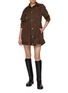 Figure View - Click To Enlarge - SACAI - Button Up Dark Wash Denim Mini Dress