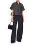 Figure View - Click To Enlarge - SACAI - Hybrid Contrast Waistband Dark Wash Jeans