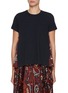 Main View - Click To Enlarge - SACAI - Hybrid Floral Print Cotton T-Shirt