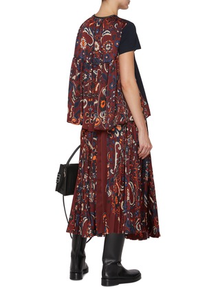 Figure View - Click To Enlarge - SACAI - Hybrid Floral Print Cotton T-Shirt