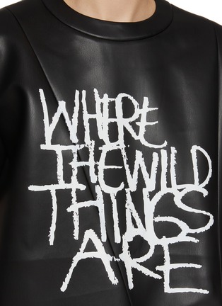  - SACAI - Where The Wild Things Are Faux Leather T-Shirt Dress