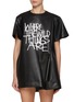 Main View - Click To Enlarge - SACAI - Where The Wild Things Are Faux Leather T-Shirt Dress