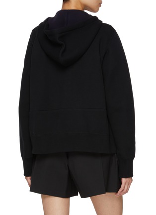 Back View - Click To Enlarge - SACAI - Sponge Sweat Zip Up Hoodie