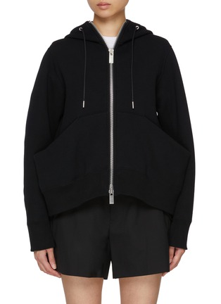 Main View - Click To Enlarge - SACAI - Sponge Sweat Zip Up Hoodie